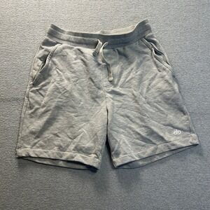 ALO Yoga Sweat Lounge Shorts Mens Medium Gray French Terry Drawstring Athletic